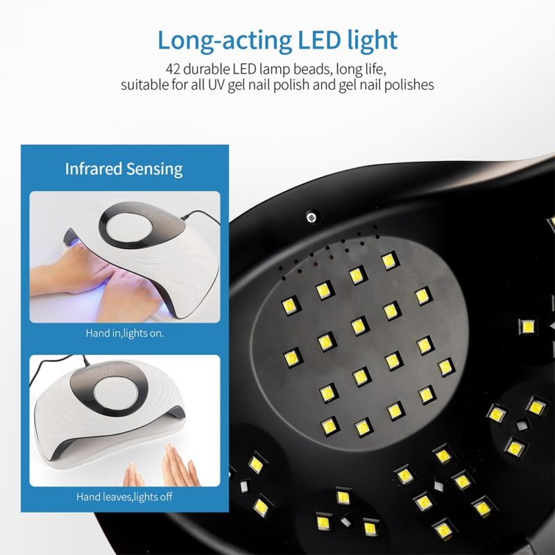 120502-bdqjvg.jpg Lampe sèche ongles à capteur infrarouge UV, 84W, 42LED, séchage UV – Image 4