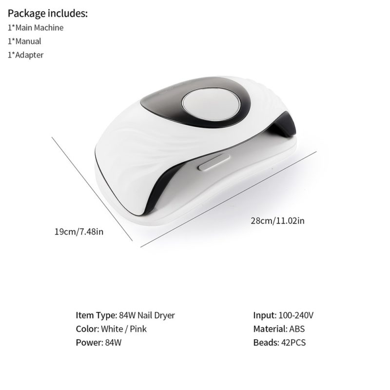 120502-iygtqx.jpg Lampe sèche ongles à capteur infrarouge UV, 84W, 42LED, séchage UV – Image 8