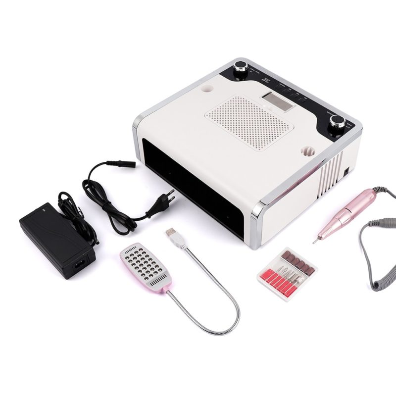 Ponceuse à ongles électrique 3 en 1 pour Nail Art, 30'000 tr/min, aspiration poussière des ongles, machine de séchage – Image 10