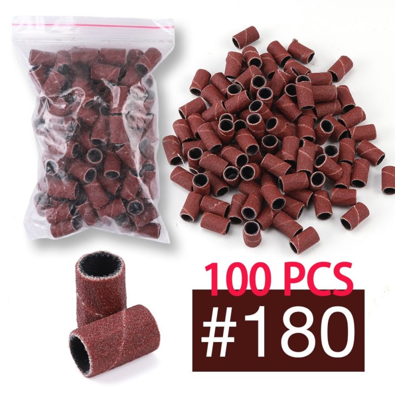 120906-epinka.jpg Bandes abrasives pour ponceuse à ongles, 100 pièces, 80#. 120#. 180#, 6 mm – Image 4