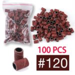 Bandes abrasives pour ponceuse à ongles, 100 pièces, 80#. 120#. 180#, 6 mm – Image 3