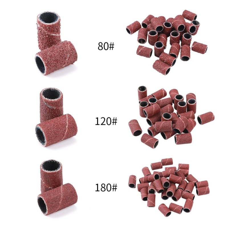 Bandes abrasives pour ponceuse à ongles, 100 pièces, 80#. 120#. 180#, 6 mm – Image 1