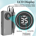 Ponceuse à ongles portable, 35'000 tr/min, rechargeable, kit complet – Image 3