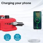 Radio portable d'urgence FM, AM, NOAA, SOS à LED, éclairage à manivelle, pour camping – Image 6