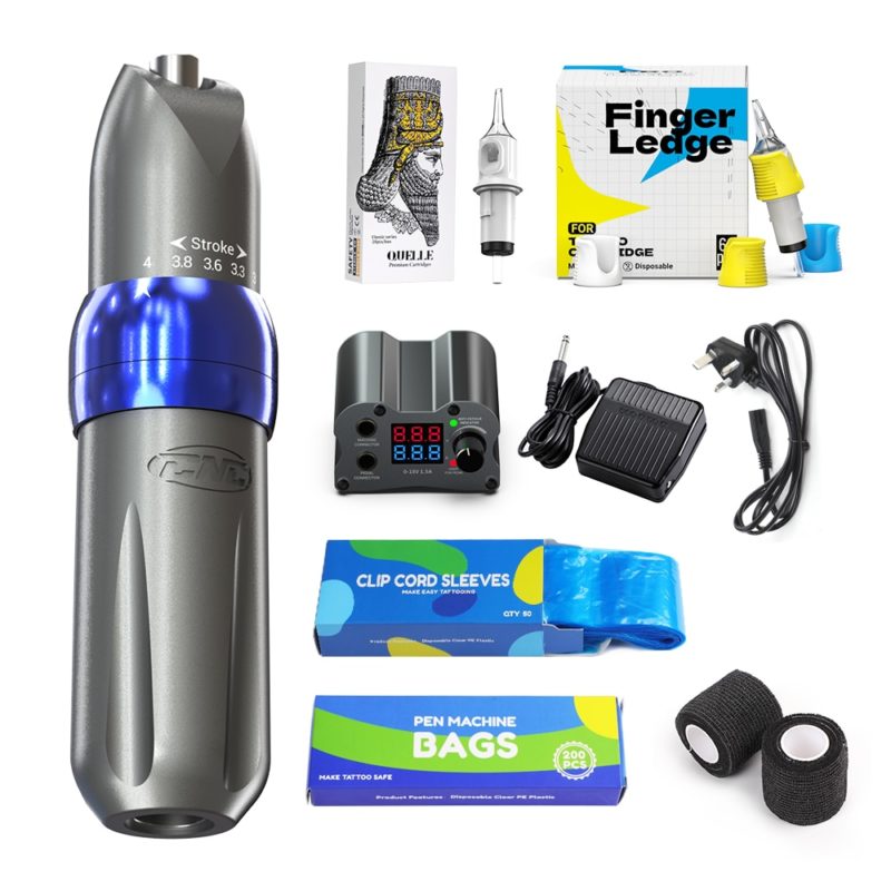 Kit de stylo de tatouage professionnel réglable, rotatif, avec pédale, pour maquillage permanent – Image 1