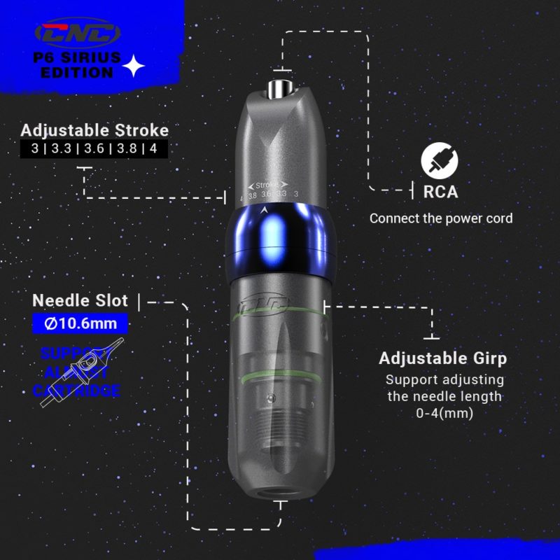 Kit de stylo de tatouage professionnel réglable, rotatif, avec pédale, pour maquillage permanent – Image 3