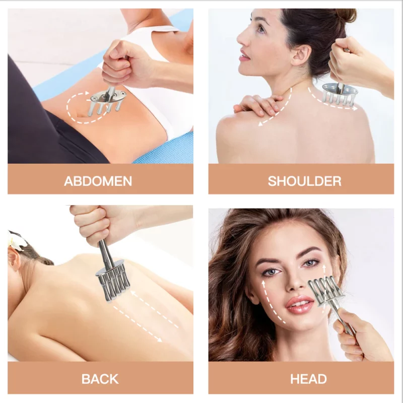 Bâton de massage méridien en acier inoxydable, thérapie magnétique, acide lymphatique, relaxation musculaire – Image 5