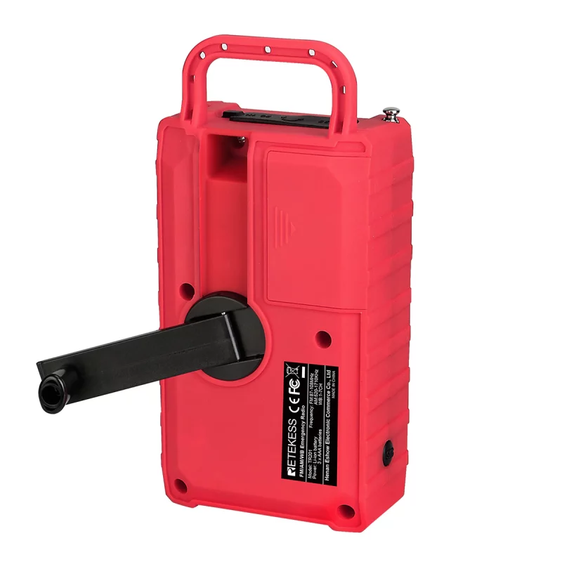 Radio portable d'urgence FM, AM, NOAA, SOS à LED, éclairage à manivelle, pour camping – Image 9