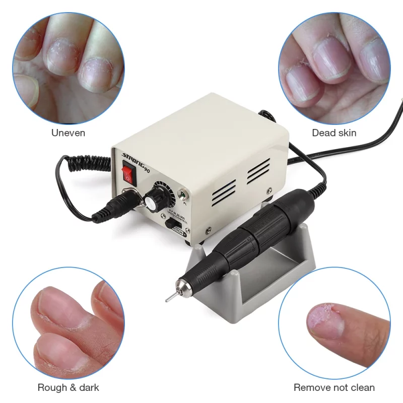 Ponceuse à ongles électrique professionnelle, manucure et pédicure avec pédale, en acier inoxydable, 35'000 RPM – Image 7