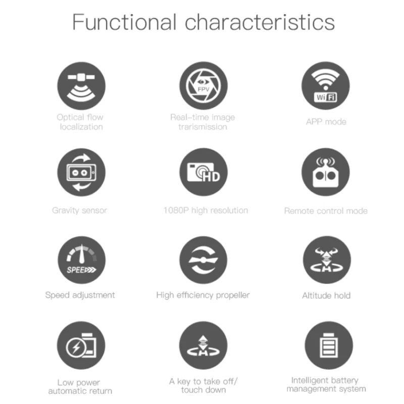 Drone espion C127 2.4G RC, caméra 720P, 6 axes, gyroscope, WiFi, grand angle – Image 8