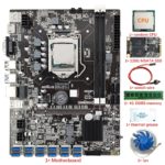 Carte mère B75 ETH Mining, 12 PCIE vers USB, CPU LGA1155, ventilateur, 4 Go DDR3, MSATA 120 Go