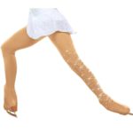 Lot de 2 collants de patinage artistique à strass, doux et confortable, pour enfant et adulte