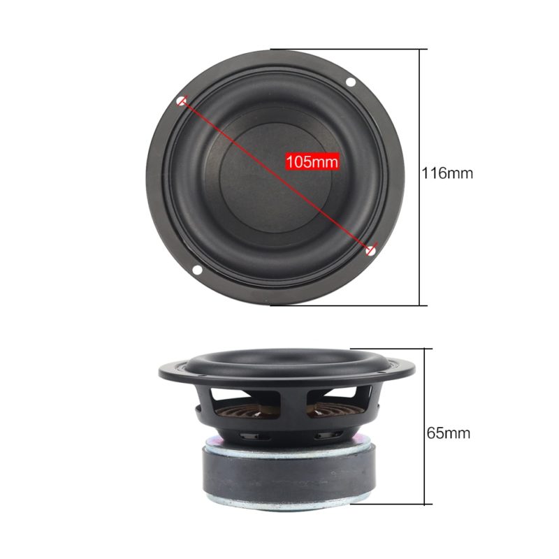Haut-parleur de basse rond 40W, 4 pouces, 65Hz-3,5KHz, 4 / 8 ohm – Image 5
