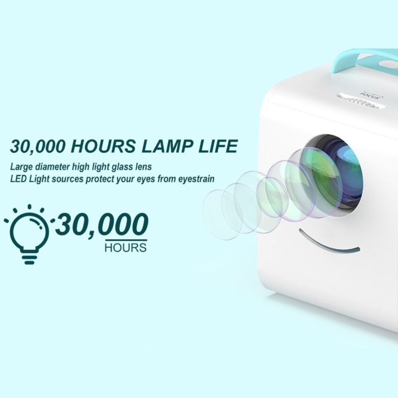 Mini projecteur portable Q2, HD, 1080P, multimédia, 2 haut-parleurs intégrés – Image 4