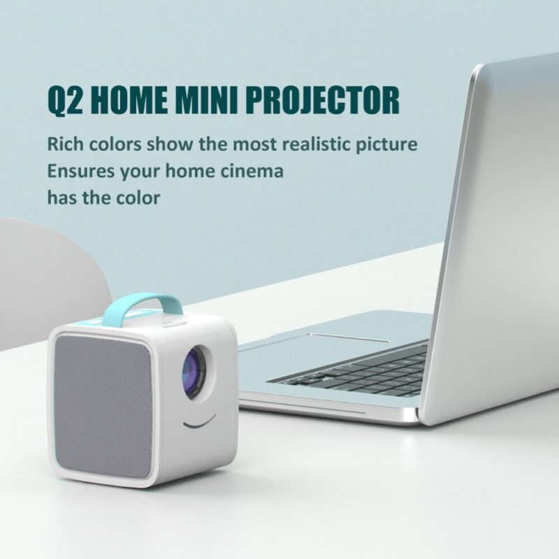 Mini projecteur portable Q2, HD, 1080P, multimédia, 2 haut-parleurs intégrés – Image 5
