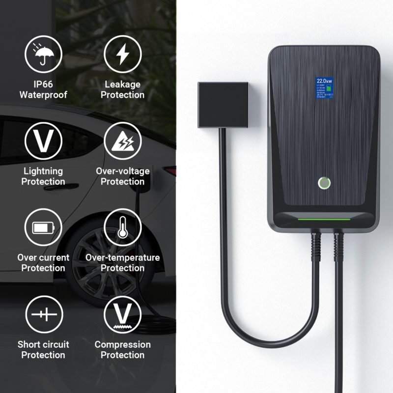 Borne de charge pour voiture électrique EV, monophasé ou triphasé, Type 2 UE – Image 4