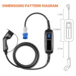 Borne de charge pour voiture électrique EV, câble type 2, 7kw, minuterie réglable, IEC 62196 EVSE – Image 7