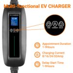 Borne de charge pour voiture électrique EV, câble type 2, 7kw, minuterie réglable, IEC 62196 EVSE – Image 4