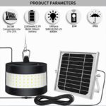 Kit de lampe solaire suspendue avec télécommande, IP65, 2200mah/3.7v, 6000-6500K – Image 9