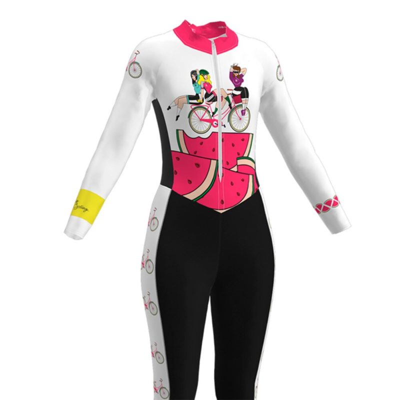 Combinaison de cyclisme pour femme, pantalon et manches courtes, à séchage rapide – Image 4