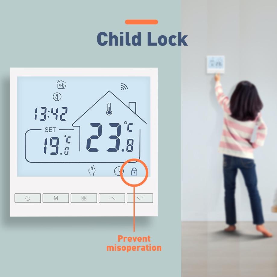 Thermostat connecté pour chauffage au sol avec commandes vocales