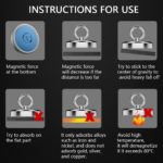 Aimant de pêche surpuissant en néodyme, avec corde de 10 m, crochet et gants – Image 3