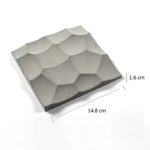 Moule pour béton, ciment, résine, en silicone 3D, forme carré, 16.1x16.1x2.3 cm – Image 3