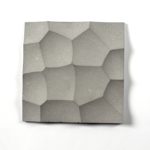 Moule pour béton, ciment, résine, en silicone 3D, forme carré, 16.1x16.1x2.3 cm