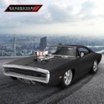 Voiture RC 2.4G, Dodge Charger R/T 1970, rechargeable, 1/16, 8.2km/h, Collection