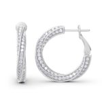 Boucles d'oreilles en diamant Moissanite, en Argent 925, 7.5Ct, certificat GRA