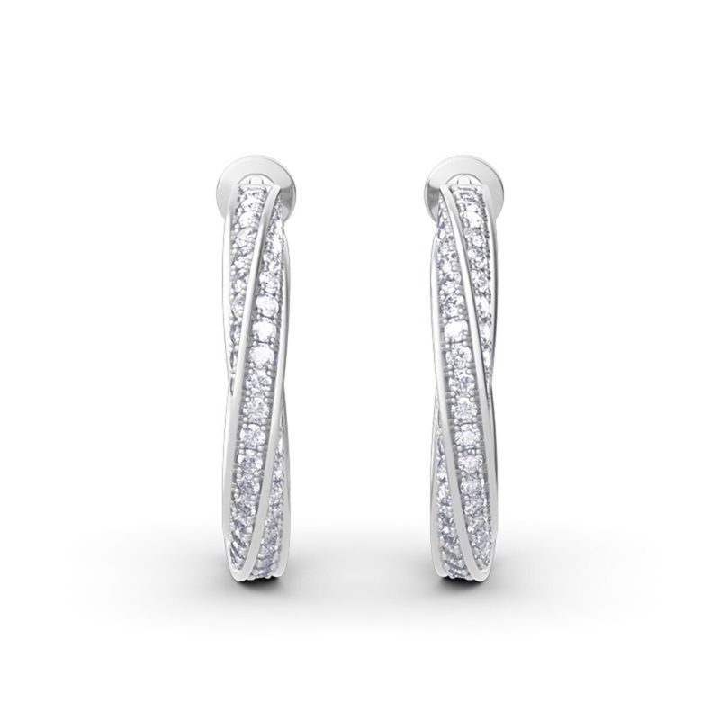Boucles d'oreilles en diamant Moissanite, en Argent 925, 7.5Ct, certificat GRA – Image 5