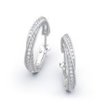 Boucles d'oreilles en diamant Moissanite, en Argent 925, 7.5Ct, certificat GRA – Image 4