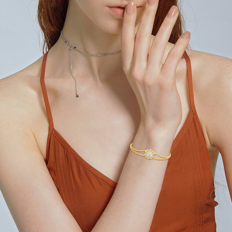 Bracelet en diamant Moissanite, en Argent 925, 1Ct, 25 cm, certificat GRA – Image 2