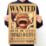 Affiche murale WANTED, One Piece, dessin animé, 42 x 28.5 cm – Image 3