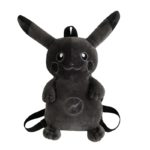 Peluche Pokemon, Pikachu noir, sac à dos, 42 cm