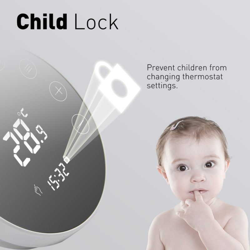 H70be4f44ca964523a75767178bcba041p Thermostat intelligent pour chauffage au sol, WiFi, Alexa, Tuya, Google, standard UE – Image 4