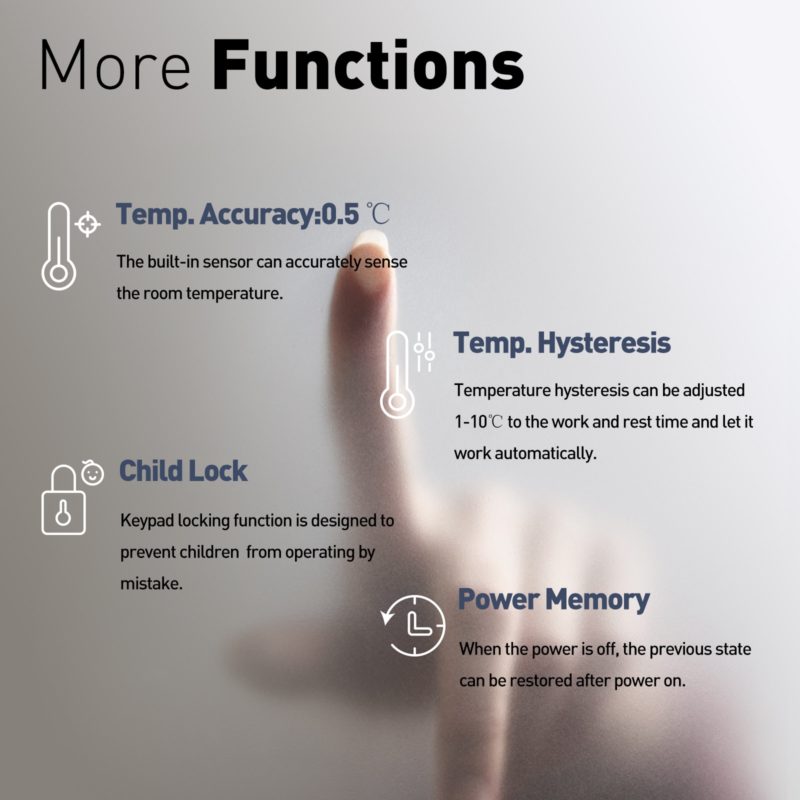 Hfac7d69f8dcf4b4eb8883dc4878342a5f Thermostat intelligent pour chauffage au sol, WiFi, Alexa, Tuya, Google, standard UE – Image 9