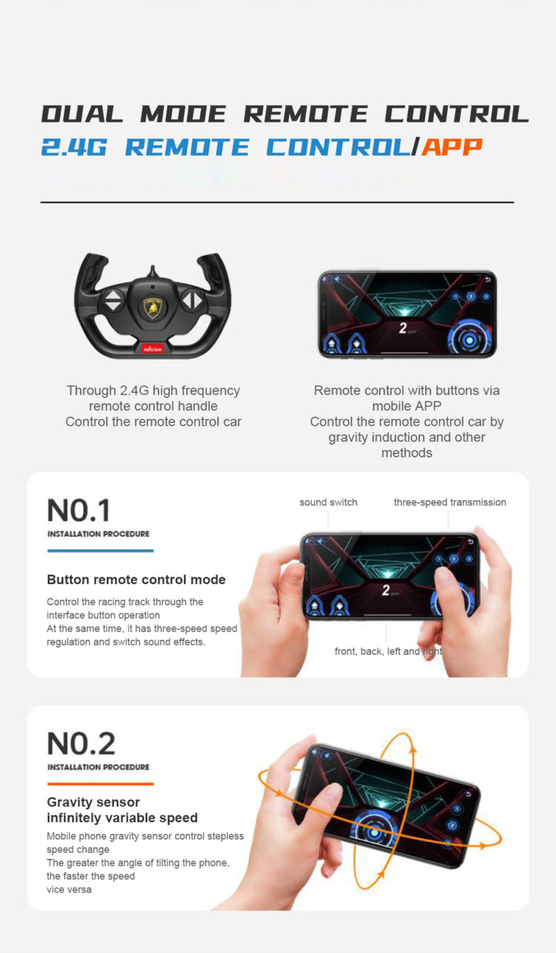 Voiture de sport RC 2.4G, Lamborghini Huracan STO, 1:14, 8.2km/h, Collection – Image 9