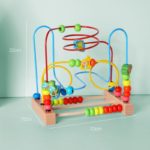 Jouet labyrinthe avec perles de motricité, éducatif, en bois pour bébé – Image 11