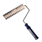 Rouleau de peinture décoratif en caoutchouc, gaufrage, ligne verticale, professionnel, EG718