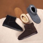 Bottes d'hiver imperméables, fourrure et peluche, cuir, Boots classique – Image 2