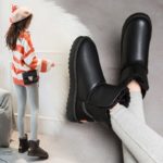 Bottes d'hiver chaudes et épaisses, en velours PU, imperméables – Image 4