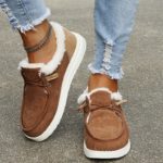 Chaussures à lacets en toile et coton, décontractées, chaudes, en velours – Image 5