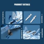 Blocs de construction d'avion de chasse lourd de l'union soviétique Su-57, grande taille, compatible LEGO – Image 4