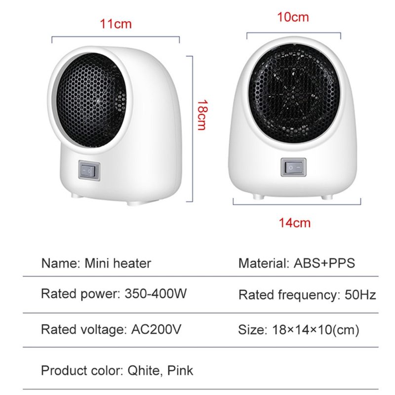 129807-z87666.jpg Mini radiateur électrique à 2 vitesses, portable, 400W, 220V – Image 10