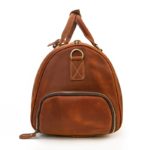 Sac de voyage en cuir, rétro, à bandoulière en cuir, fourre-tout de voyage, polochon – Image 4