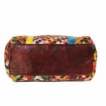 Sac à bandoulière en cuir, tissé à la main, arc-en-ciel, fourre-tout, multicolore – Image 5