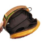 Sac à bandoulière en cuir, tissé à la main, arc-en-ciel, sacoche, multicolore – Image 6