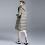 Doudoune longue à capuche, surdimensionnée, épaisse et décontractée – Image 3