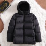 Parka en duvet de canard blanc, doudoune à capuche, hiver – Image 3